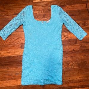 Electric blue mini dress